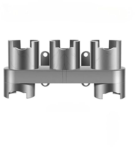 Auratrove Vacuum Cleaner Wall Mount Holder, No Drill Storage Bracket with Tool Slots for for Accessories, Gray ABS Stand 170x88x88mm