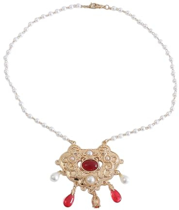 Mllepjdh Collier chinois avec pendentif cloche classique, artisanat exquis, ras du cou pour usage quotidien, rassemblements, de festival traditionnel