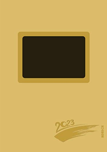 Foto-Malen-Basteln A4 gold gestanzt mit Folienprägung 2023: Fotokalender zum Selbstgestalten. Do-it-yourself Kalender mit festem Fotokarton. Edle Folienprägung.