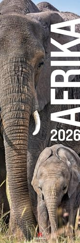 Afrika Vertikal Kalender 2026 | Vertikaler Panorama-Kalender im schlanken Hochformat (33x100 cm) | Tiere und Landschaft in Afrika