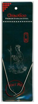 chiaogoo - Strickrot (23 cm, 2,00 mm) Kreisnadel - 1 Einheit
