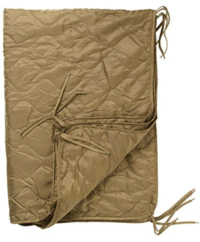 Mil-Tec Poncho Liner Steppdecke • Leichte Outdoor Decke mit Befestigungsbändern & Packsack • Vielseitige Isolierdecke für Trekking, Bushcraft & Survival • Campingdecke, Reisedecke, Picknickdecke