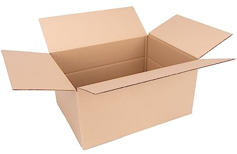 verpacking Faltkartons 400 x 300 x 200 mm Braun (Außenmaß 405 x 305 x 210 mm) variable Höhe bei 110 mm KK 90 1-wellig Versandkarton DHL Päckchen DPD GLS Hermes Päckchen Kartons (50 Stück)