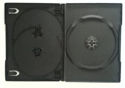 Dragon Trading - Caja para 3 discos DVD, color negro, 14 mm - 5 unidades