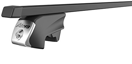 Atera 048422 PKW Dachträger Signo RTD - Vierkantprofil Stahl schwarz - für Autos mit aufliegender Dachreling - 122 cm