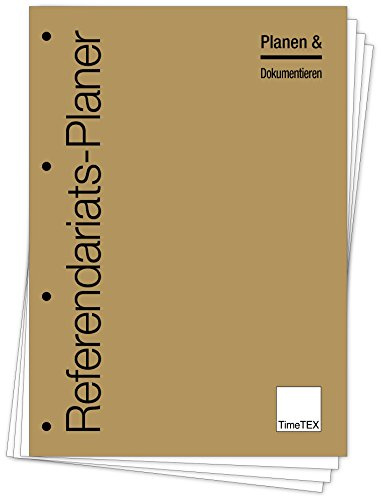 TimeTEX Loseblatt-Einlage des Referendariats-Planer A4-Plus - Schulplaner für Referendare - Lehrerkalender - Lehrertimer - 10571