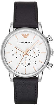 EMPORIO ARMANI HerrenArmbanduhr Chronograph Quarz Leder AR2075
