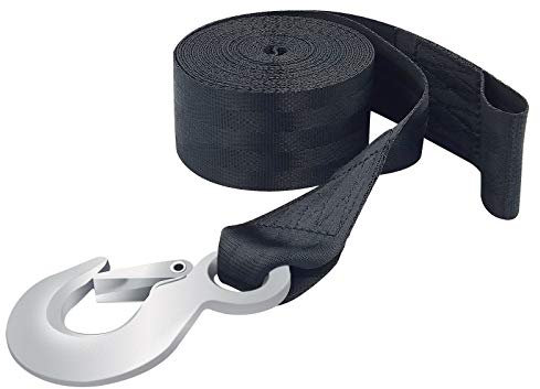 Boat Trailer Winch Strap 2 x 20' with Hook Replacement, 4500 lbs Capacity, Loop End for Boats, Trailer, Wave Runner, Towing, Heavy Duty Equipment