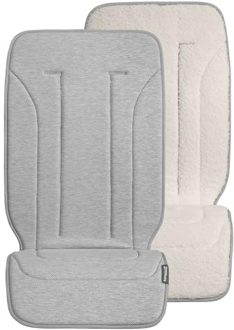 UPPAbaby Reversible Seat Liner/Water-Resistant and Comfortable/Easy Stroller Attachment/Phoebe (Breathable Light Grey/Cozy Fleece)