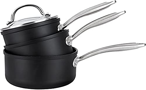 Prestige Lot de 3 casseroles anti-rayures en aluminium