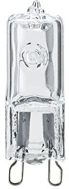 Paulmann 80091 - Juego de 2 bombillas halógenas de alto voltaje (G9, 230 V, luz blanca cálida, 2 x 56 W, intensidad regulable, cristal transparente, 2800 K, G9)