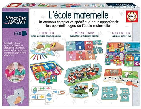 Educa - Kit Ecole Maternelle Apprendre est Amusant Jeux éducatifs Enfants pour Le Développement et l'Agilité Mentale (19107)