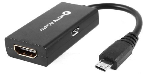 Ruilogod Micro Micro USB 5 PIN Macho a HDMI Cable de conexión Mujer Cable