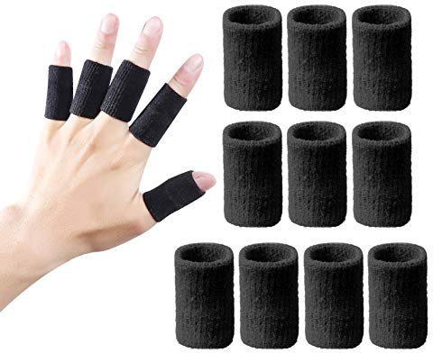 10 Stück Finger-Schutzhüllen, Sport-Finger-Bandage, elastische Daumen-Bandage, zur Schmerzlinderung, Arthritis, Auslöser, Fingersport, Hilfe, Basketball, Baseball, Volleyball, Fitness, Übung