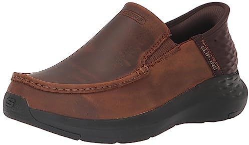 Skechers Herren Parson-Oswin mit Slip-In Technologie Mokassin, Braun, 39.5 EU Weit
