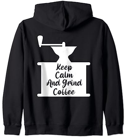 Moulin à café manuel drôle tenue grains de café broyage Sweat à Capuche