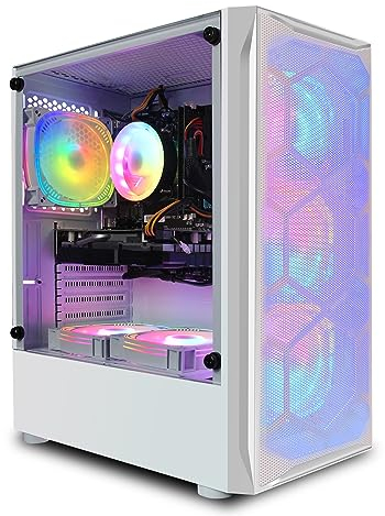 STGsivir PC Gamer Fixe,Ordinateur Gaming,GeForce RTX 3050 6GB GDDR6,Core i7 up to 3.9Ghz,16Go,1To SSD,WiFi 6,BT5.0,Ventilateur RGB x3,Windows11 Pro