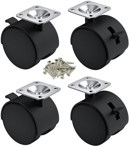 4 PCS Furniture Swivel Caster Wheels with Brake