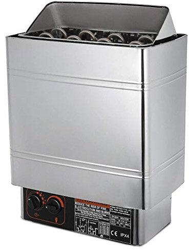 UIGJIOG Contrôle Interne de poêle de Chauffage de Sauna en Acier électrique 6KW 220V, pour Le Sauna de Bain de Douche de Spa