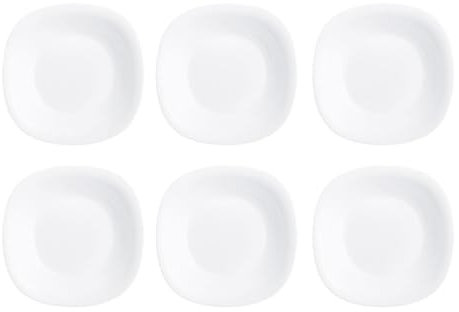 Luminarc Carine Blanco 6 Plato Postre Opal Gris Apto Microondas Apto Frigorífico Reciclable