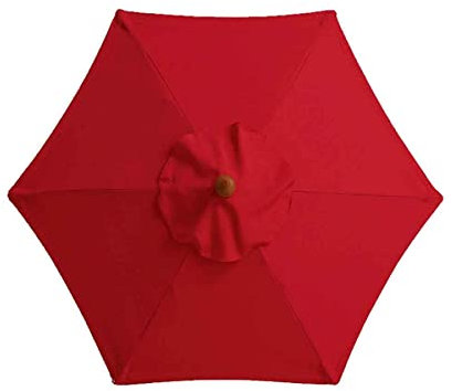 Housse de rechange pour parasol de marché 6/8 baleines en tissu polyester pour parasol de plage