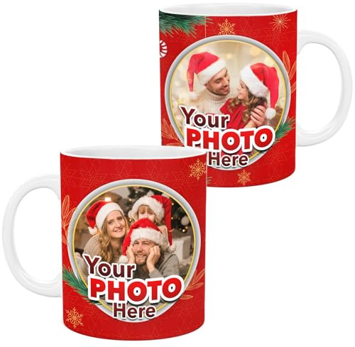 lepni.me Personalisierte Weihnachtstasse mit Ihrem Foto und Text | Individuelles Tassengeschenk in 3 Modellen für die Winterferien und Neujahr