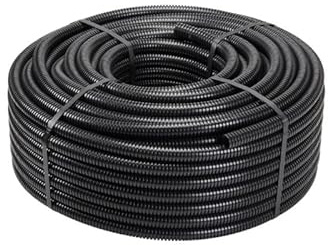 MATASSA 100 METRI TUBO CORRUGATO Ø20MM TERMOPLASTICO DI COLORE NERO