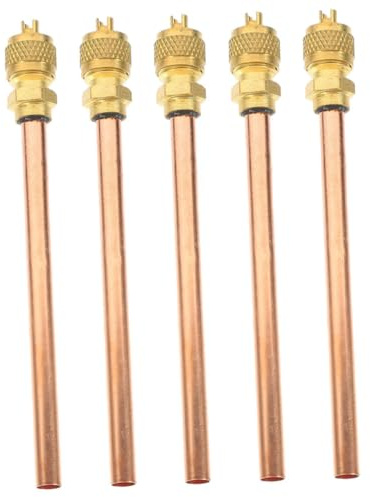 SHINEOFI 5 Piezas válvulas de acceso para nevera acondicionamiento reemplazo refrigerator válvulas de acceso de llenado para refrigerador de llenado de nevera cobre
