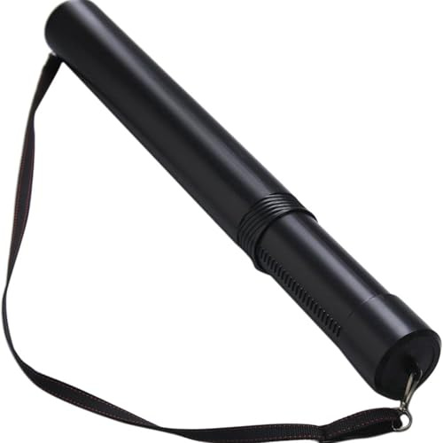 Generisch Rollo de póster telescópico de 50 cm, tubo de transporte de polietileno, tubo de almacenamiento para carteles y documentos, tubo de transporte expandible para obras de arte con correa para