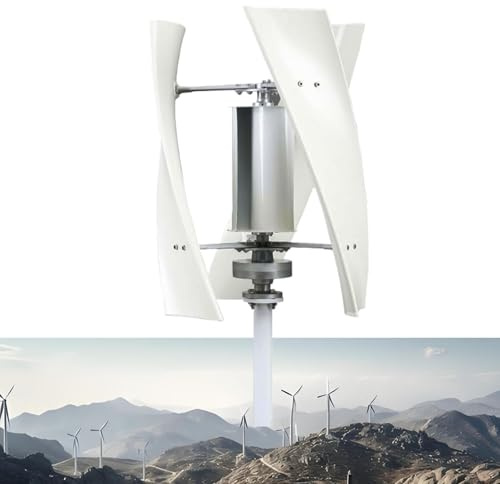 HYZHANHONG 12v, Generatore a turbina Verticale Eolico a 3 Pale 12V 24V 48V 220V Kit turbina eolica a magneti permanenti, generatore a turbina eolica 1200W-5000W, per Vento Solare Ibrido