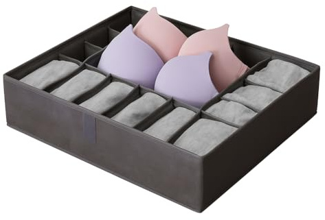 cecaro group – Organizer per Cassetti in Tessuto 44x34x11h cm Scatola organizzatore della biancheria intima