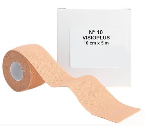 Umbra Medical Italy Visioplus Skin Benda Coesiva Bianca – Corta Elasticità 5m – Latex Free, Conformabile e Stabile – Per Bendaggi Medici, Garze e Ossido di Zinco – Vari Formati (Pelle, 10cm x 5m)