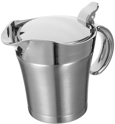 NOLITOY Saucière Inox Double Paroi Pot à Sauce Thermique pour Steak Isolation pour Dîners Famille et Occasions Spéciales