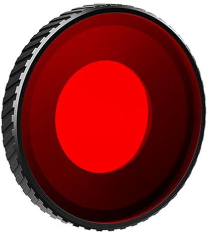 OURHZTB Filtre de plongée étanche pour caméra de sport DJI Osmo Action 5 Pro/Action 4, anti-buée (rouge)