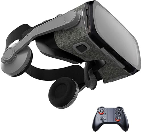Casque VR, Casque Réalité 3D Virtuelle, Lunettes de Réalité Virtuelle 3D, Casque de Réalité Virtuelle pour Jeux et Films,Casque VR Compatible avec Android & iOS Phone de 4,7 à 7,2 Pouces(C)