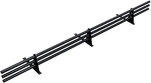 Parotec SCHNEEFANGROHR-Set 2 m für Trapezblech 3 Rohre, 3 Halter Anthrazit | Komplettset 200 cm für Dachpappe/Bitumenbahn & Shingles (Bitumenschindeln) – Schneefang/Dachlawinenschutz – RAL 7016
