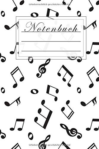 Notenbuch: Notenbuch für Musiker und Komponisten/ 100 Seiten /Blanko Staff Papier/ Manuskript Papier /Piano /Gitarre/ Violine/ Keyboard / 6x9 Forma DIN A5/Soft Cover matt