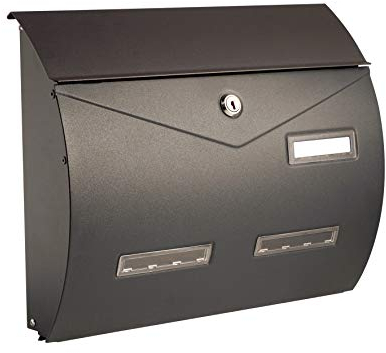 ALUBOX BUSTA Cassetta Posta Formato Rivista 31,5X37,5X10,2 Cm Cassetta Postale Con Sistema Anti Effrazione E Apertura A Vasistas Cassetta Postale Da Esterno Antipioggia Anticorrosione (ARGENTO)