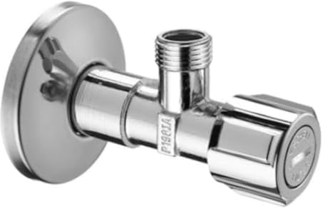 SCHELL Eckventil (Ventil) messing - Regulierfunktion COMFORT mit Filter, langer Schubschaft, Rosette Ø 54 mm - 054310699