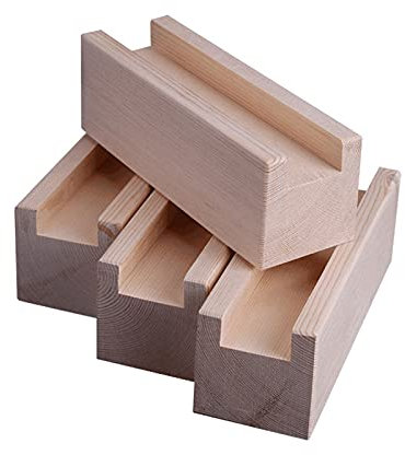 CWYP-043 4 Stück Möbelerhöher Betterhöhung Möbel Risers aus Holz, Tischerhöher Elefantenfuß Bed Riser aus Holz (Size:10x2x5cm)