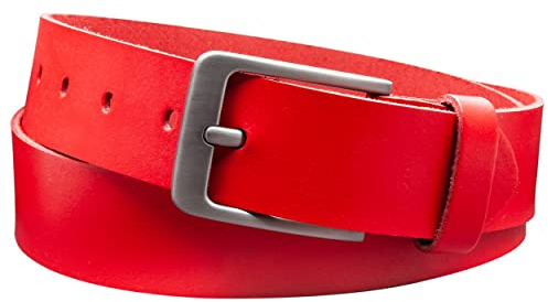 Vascavi Ledergürtel, 4 cm breit, Echtes Leder, Unisex Gürtel für Damen und Herren, MADE IN GERMANY, AM565-SL