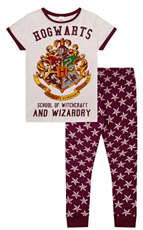 Harry Potter Long Womens Hogwarts Ladies Pyjamas (22-24) White