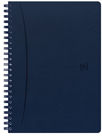 Oxford Cuaderno Signature A5 Liné 7 mm Margé 160 páginas Encuadernación integral cubierta de piel sintética azul