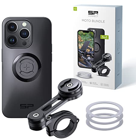 SP CONNECT Moto Bundle | SPC+ | für iPhone 14 Pro | Handyhalter für Motorrad Bike Moped Roller | Gadget Halterung für Navi