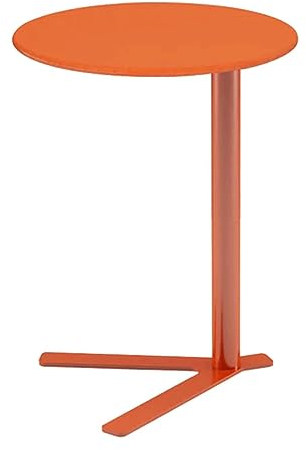SAAKO Beistelltische Luxuriöser Beistelltisch aus Metall, kreativer C-förmiger Tabletttisch, runder Mitteltisch, moderner Couchtisch, Kleiner Nachttisch Tischplatte geräumig