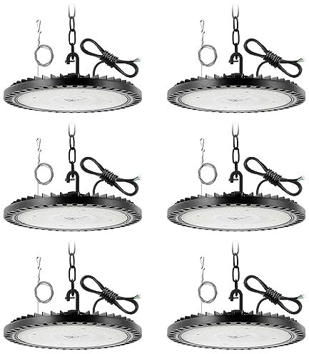 Bellanny Focos Proyector LED Exterior 200W Industrial Iluminación de seguridad, 6Pcs