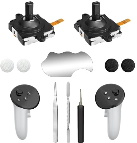 Joystick Replacement Kit for Meta Quest 3 Controller(10 in one), LuxiSync Repair Kit Accessories for Meta Quest 3 Controller