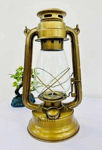 Farol de metal antiguo para velas de mesa para decoración de Navidad en interiores y exteriores
