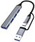 Lamkrtlp Hub USB-C, Hub USB 3.0 4 Ports Data Hub Ultra Fin Multiport USB 3.0 5Gbps Haute Vitesse Compatible avec Matebook PC Tablette Type-C, Surface Pro, Notebook PC, clés USB, etc.