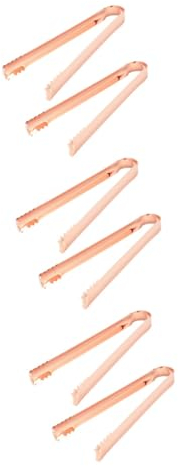 Ciieeo 6pcs Gold Tong Serving Food Ice Tongs Stainless Steel Food Folder Bread Clip Cooking Gadgets Versatile for Tea Parties Candy Bars Breakfast Wedding